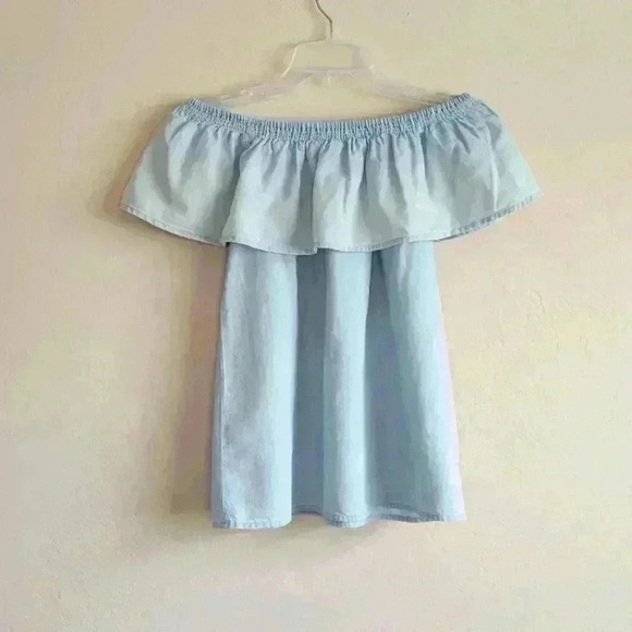 Soft joie chambray off the shoulder top size xs - Picture 3 of 12